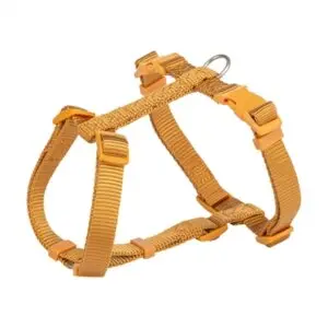 Trixie hondentuig Premium H-tuig curry geel 42-60 cm – verstelbaar - Afbeelding 1