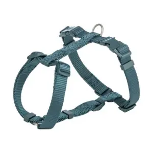 Trixie hondentuig Premium H-tuig petrol blauw 60-87 cm – verstelbaar - Afbeelding 1