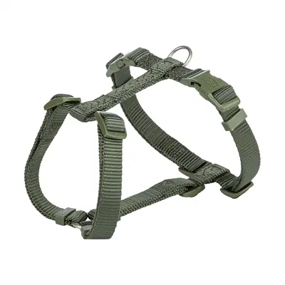 Trixie hondentuig Premium H-tuig olijfgroen 30-44 cm – verstelbaar