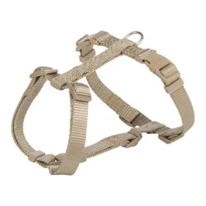 Trixie hondentuig Premium H-tuig zand taupe 30-44 cm – singelband - Afbeelding 1