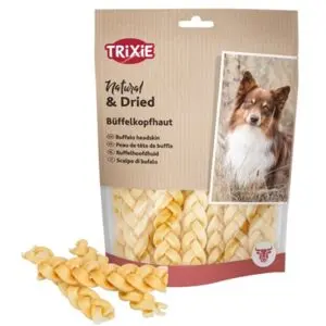 Trixie buffelkophuid gevlochten 12 cm 6 x 200 g – mono-proteïne kauwsnack - Afbeelding 1