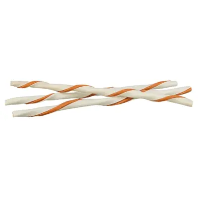 Trixie Twisters gevuld met kip 34 cm – runderhuid kauwsnack, 50 stuks