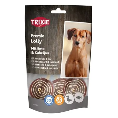 Trixie Premio lolly eend en kabeljauw 80 g – hondensnack met runderhuid - Afbeelding 2