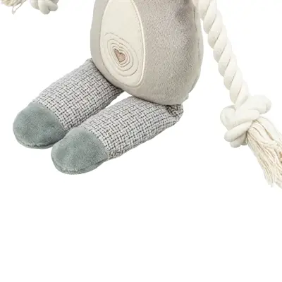 Trixie wasbeer hondenknuffel 33 cm – pluche/stof, touw en geluid, 2 stuks - Afbeelding 4