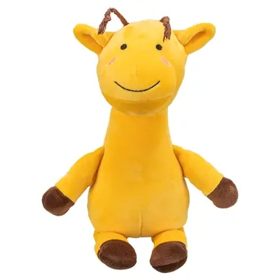 Trixie giraf hondenknuffel pluche 30 cm – met geluid, 3 stuks