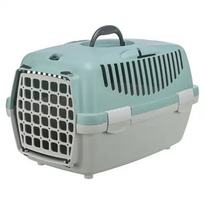 Trixie reismand kat Capri lichtgrijs/salie 48 x 32 x 31 cm