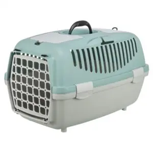 Trixie reismand kat Capri lichtgrijs/salie 55 x 37 x 34 cm – met opbergvak - Afbeelding 1