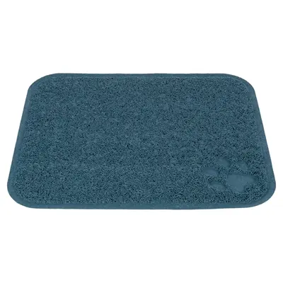 Trixie schoonloopmat kattenbak pvc blauw 45 x 37 cm – vangt grit op