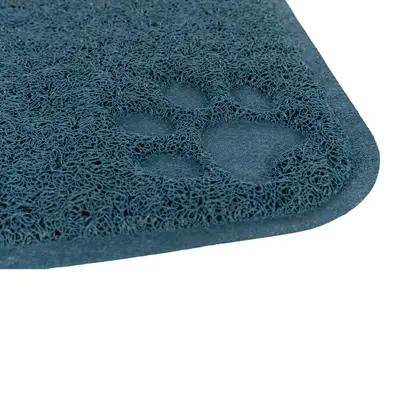 Trixie schoonloopmat kattenbak pvc blauw 45 x 37 cm – vangt grit op - Afbeelding 4