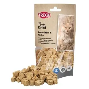 Trixie Freeze Dried kattensnack lamslever en zalm 6 x 25 g - Afbeelding 1