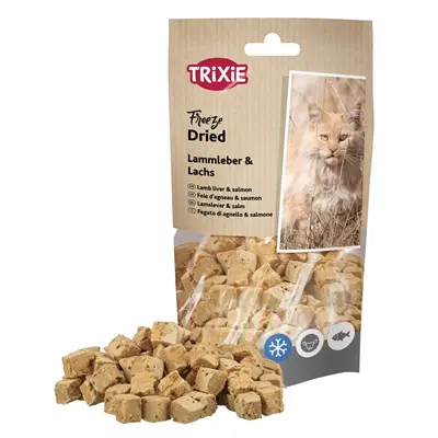 Trixie Freeze Dried kattensnack lamslever en zalm 6 x 25 g