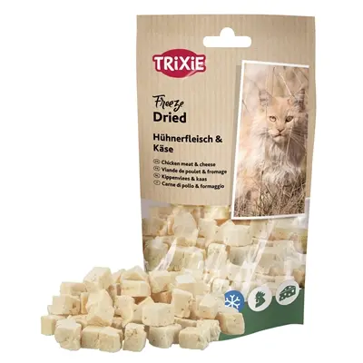 Trixie Freeze Dried kattensnack kip en kaas 6 x 25 g – gevriesdroogd