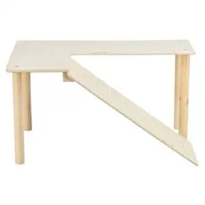 Trixie platform met helling 47 x 30 x 25 cm – onbehandeld hout - Afbeelding 1