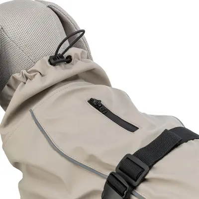 Trixie Be Nordic regenjas Husum zand 70 cm – met col en buikflap - Afbeelding 5
