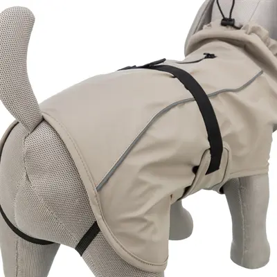 Trixie Be Nordic regenjas Husum zand 80 cm – met col en buikflap - Afbeelding 8