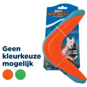Chuckit Amphibious Boomerang 25 x 18 x 3 cm – drijvend hondenspeelgoed - Afbeelding 1