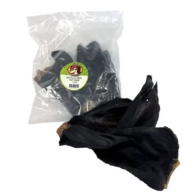 Petsnack buffeloren met haar 4 stuks – kauwsnack voor honden