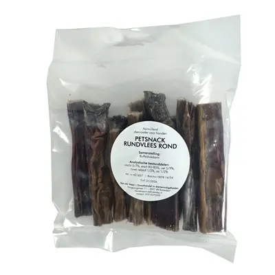 Rundvlees Keelpit 100 Gram - Tussendoortje Honden - Afbeelding 3