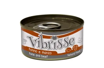 Vibrisse Cat Tonijn Rund 24x70gr - Natvoer Kat