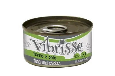 Vibrisse kattenvoer tonijn en kip 24 x 70 g – aanvullend natvoer