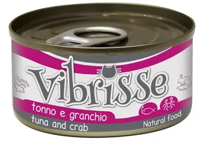 Vibrisse kattenvoer tonijn en krab 24 x 70 g – aanvullend natvoer