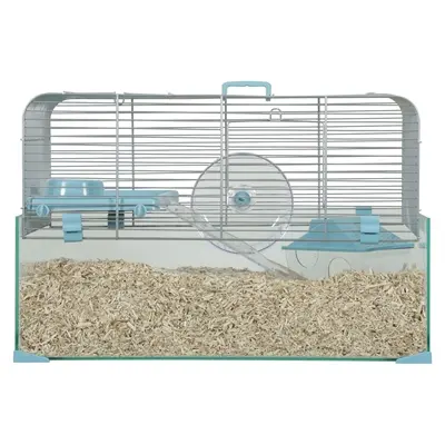 Zolux knaagdierkooi Panas blauw 52 x 35 x 29 cm – glazen onderkant