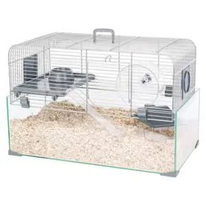 Zolux knaagdierkooi Panas grijs 52 x 35 x 29 cm – glazen onderkant - Afbeelding 1