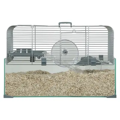 Zolux knaagdierkooi Panas grijs 52 x 35 x 29 cm – glazen onderkant