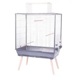 Zolux Neolife vogelkooi grijs 81 x 48 x 130 cm – voor parkieten - Afbeelding 1