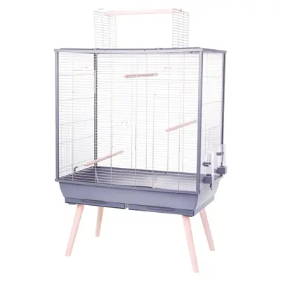 Zolux Neolife vogelkooi grijs 81 x 48 x 130 cm – voor parkieten