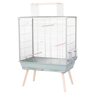 Zolux vogelkooi Neolife groen 81 x 48 x 130 cm – met inrichting