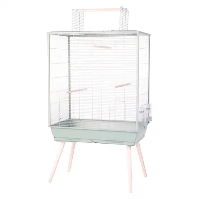 Zolux vogelkooi Neolife XL groen 81 x 48 x 152 cm – met inrichting