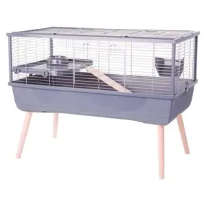 Zolux knaagdierkooi cavia Neolife grijs 99 x 54 x 76 cm – met inrichting - Afbeelding 1