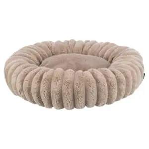 Trixie hondenmand Lonni rond lichtbruin 50 cm – pluche corduroy, antislip - Afbeelding 1