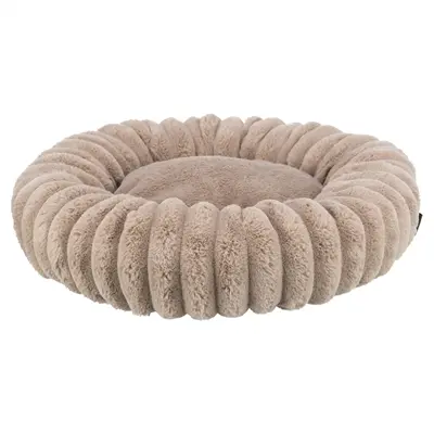 Trixie hondenmand Lonni rond lichtbruin 60 cm – pluche corduroy, antislip