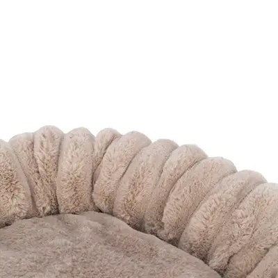 Trixie hondenmand Lonni rond lichtbruin 60 cm – pluche corduroy, antislip