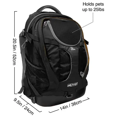 Kurgo G-Train hondenrugzak zwart 41,3 x 22,9 x 50,2 cm – tot 11 kg - Afbeelding 6