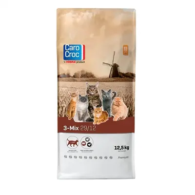Carocroc kattenvoer 3-Mix 12,5 kg – kip en rund