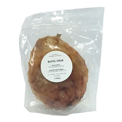 Petsnack buffel steak 3 stuks (ca. 100 g) – kauwsnack voor honden - Afbeelding 5