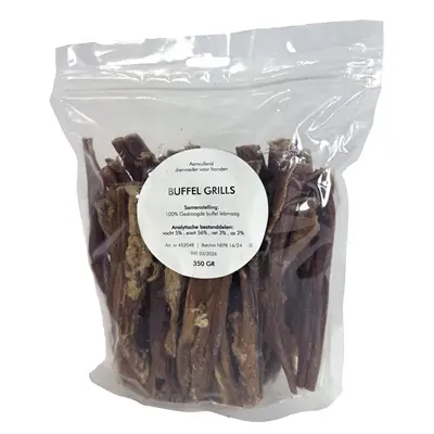Petsnack buffel grills 350 g – kauwsnack van buffel lebmaag - Afbeelding 5