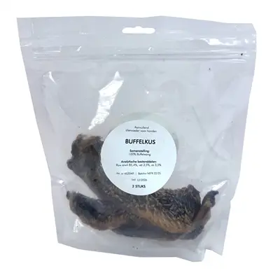 Petsnack buffelkus 2 stuks – eiwitrijke kauwsnack van buffelwang - Afbeelding 5