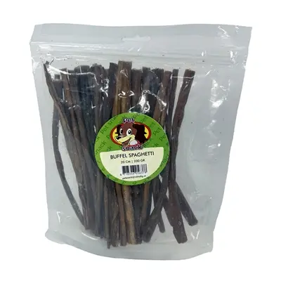 Petsnack buffel spaghetti 250 g – hypoallergene kauwsnack