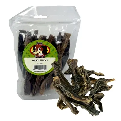 Petsnack Milky Sticks 200 g – gedroogde buffeluier