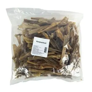 Petsnack konijnhuid gezaagd 1 kg – hondensnack van 100% konijn - Afbeelding 2
