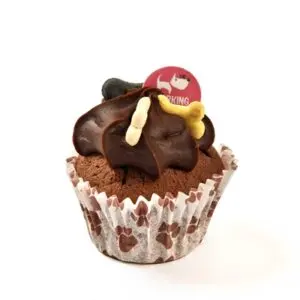 The Barking Bakery hondensnack Vanilla Woofin – cupcake met carobglazuur - Afbeelding 2