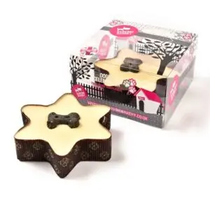 The Barking Bakery hondentaart Pawty Cake ster wit vanille 500 g - Afbeelding 1