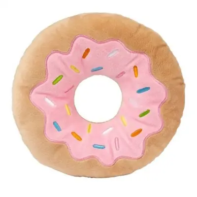 FuzzYard donut Giant 22 cm – pluche hondenspeeltje met pieper