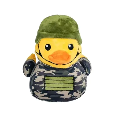 FuzzYard Commanduck eend 17 cm – pluche hondenspeeltje met pieper