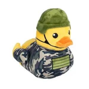 FuzzYard Commanduck eend 17 cm – pluche hondenspeeltje met pieper - Afbeelding 4