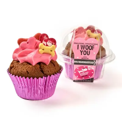 The Barking Bakery I Woof You Valentine Woofin – cupcake hondensnack